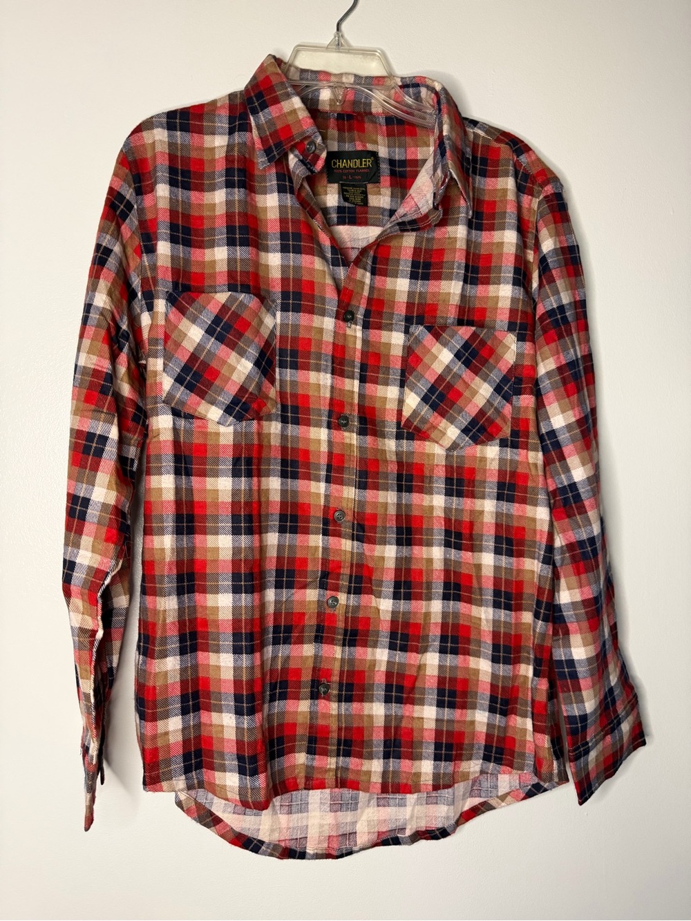 NWOT Vintage 80s/90s Chandler Red Plaid Flannel